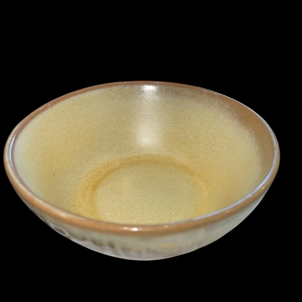 Vintage Frankoma Pottery Bowl #7X – Tan/Brown Glaze – 6” Diameter